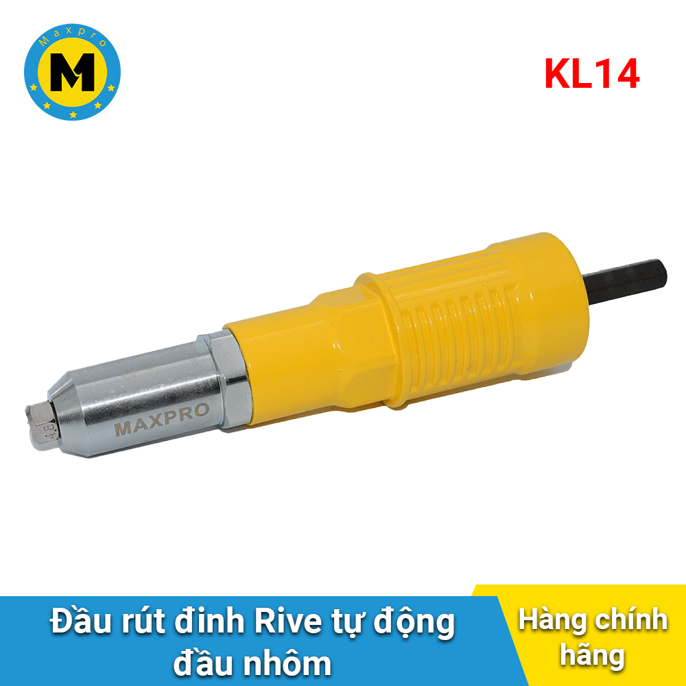 Đầu Rút Rive Tự Động - Đầu Nhôm MAXPRO | Đầu Rút Đinh Tán, Đinh Rive Gắn Máy Khoan Tay - Thân Nhôm - TD06S