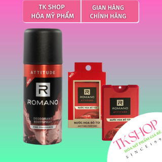 ROMANO ATTITUDE XỊT KHỬ MÙI HƯƠNG NƯỚC HOA TẶNG NƯỚC HOA 18ML