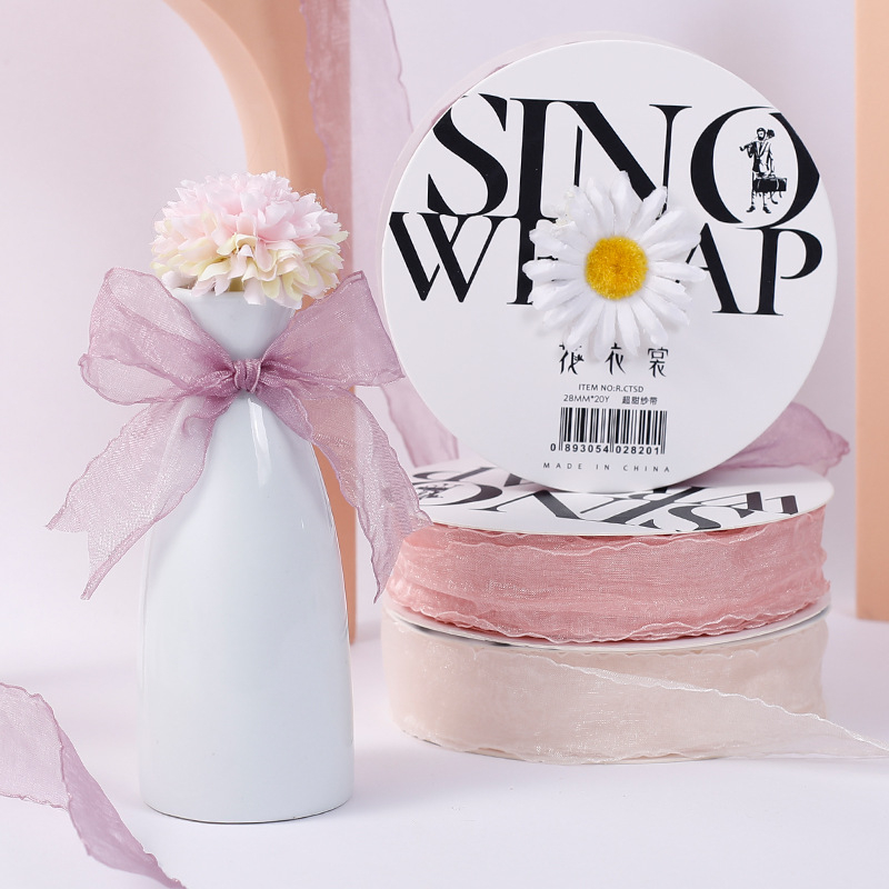 Ruy băng voan nhăn