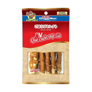 Doggyman Que cuốn thịt gà 10 cây - 20 cây - Xương gặm cho chó , que gặm thịt gà, thịt gà sấy khô cho chó