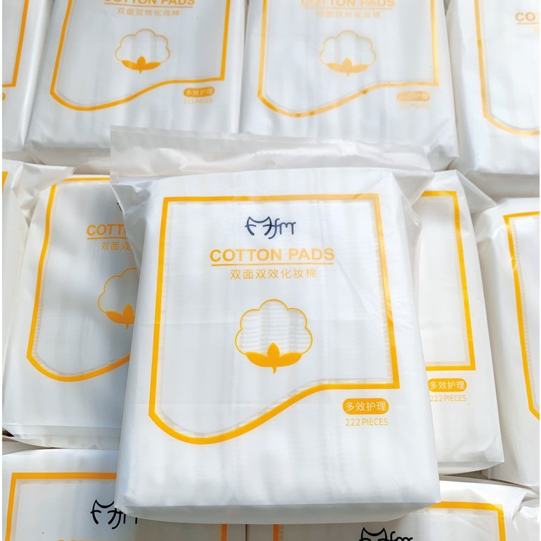 Bông tẩy trang 222 miếng cotton pad mèo vàng