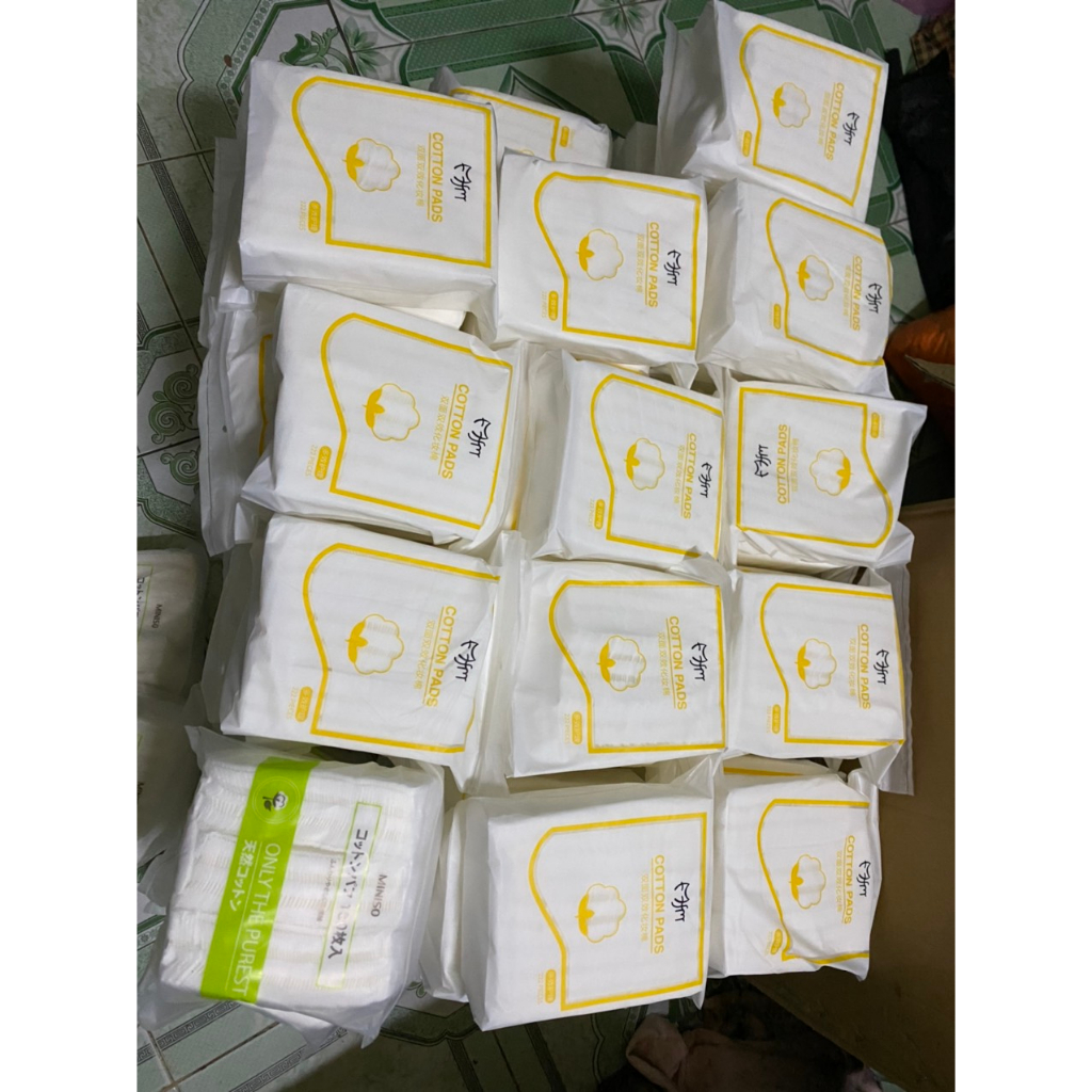 Bông tẩy trang 222 miếng cotton pad mèo vàng