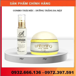 Combo dưỡng trắng da mặt, thải độc da, giảm mụn Mềm acosmetics, kem face pháp, detox bọt biển 70g