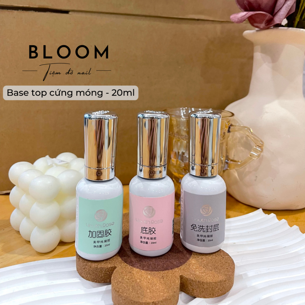 Base top cứng móng hoa hồng chính hãng chai 20ml