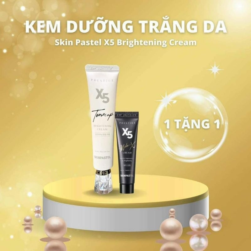 Sét kem dưỡng X5 tặng kèm tuýt kem nám Skinpastel