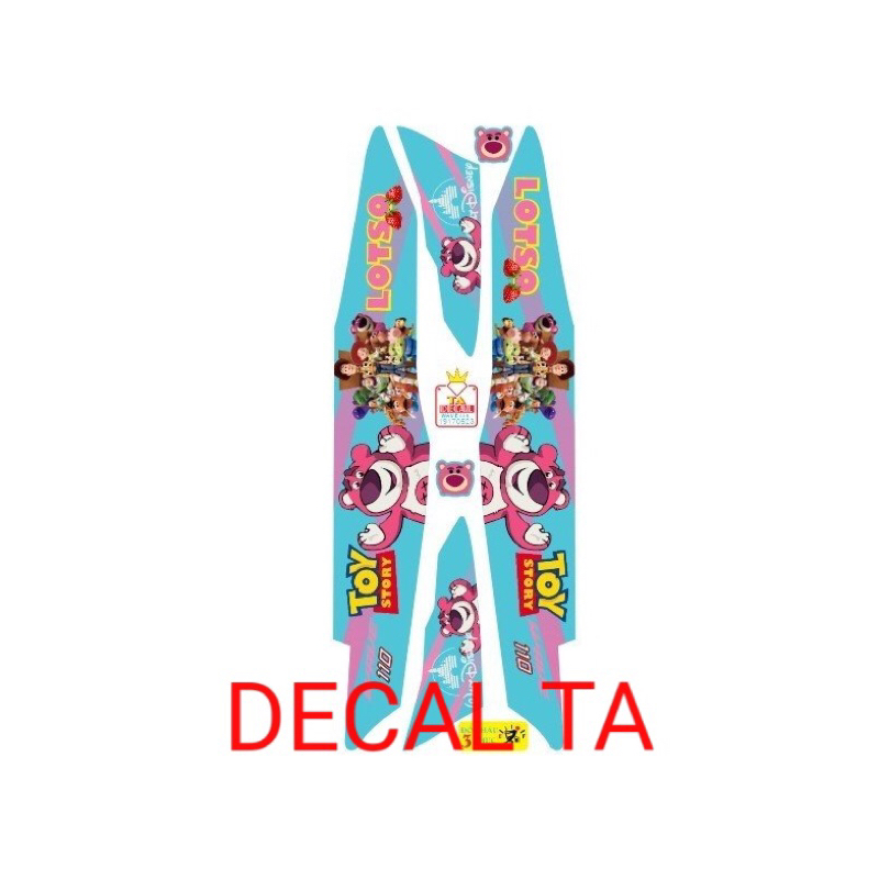 Tem xe WAVE 110 mẫu GẤU DÂU mới trm chống phai màu