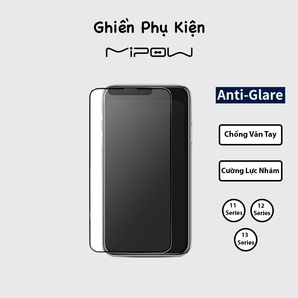 Cường Lực Chống Vân Tay Mipow Kingbull Anti-Glare Premium HD 2.7D For iPhone 11/11 Pro/ 11 Pro Max - Hàng Chính Hãng