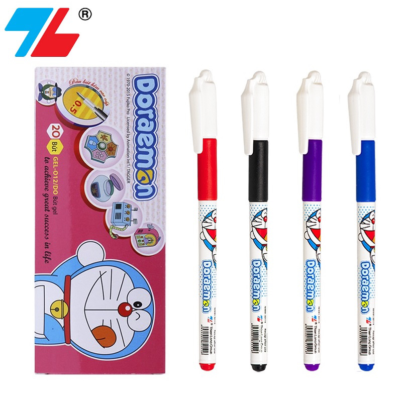 ✒️ Bút Mực Nước Thiên Long Doraemon GEL-012/DO 4 màu xanh - đỏ - tím - đen bán chạy trong giới học sinh