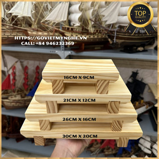 Khay thớt gỗ trang trí Sushi Nhật Bản Khay thớt trang trí trên bàn ăn phong cách Nhật Bản - 26cm x 16 cm - Gỗ thông
