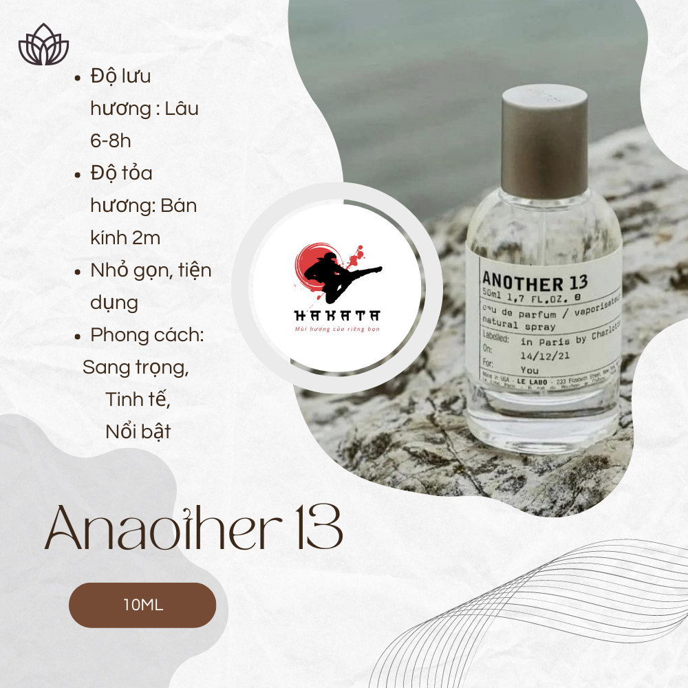 Nước hoa nam nữ Le.labo.another.13 chiết 10ml cuốn hút cho tín đồ sành nước hoa- Hakata Official