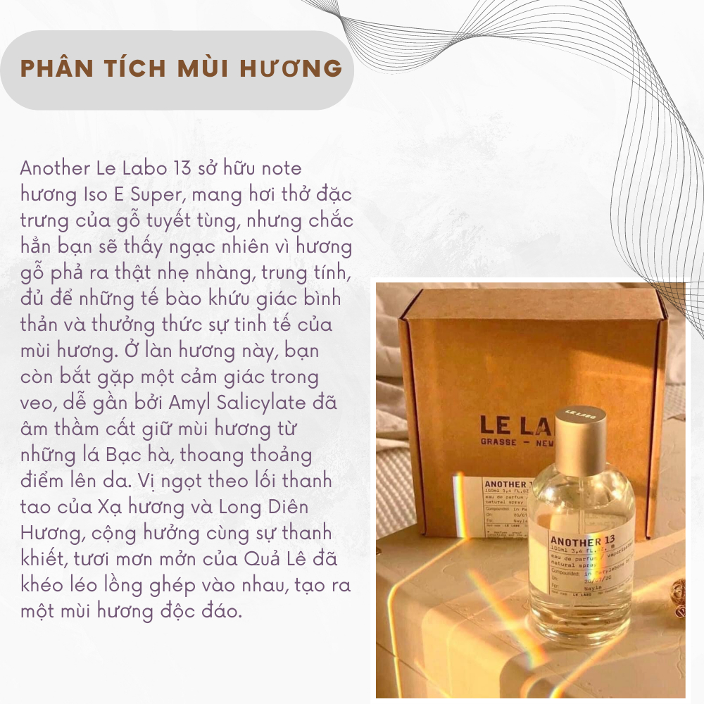 Nước hoa nam nữ Le.labo.another.13 chiết 10ml cuốn hút cho tín đồ sành nước hoa- Hakata Official