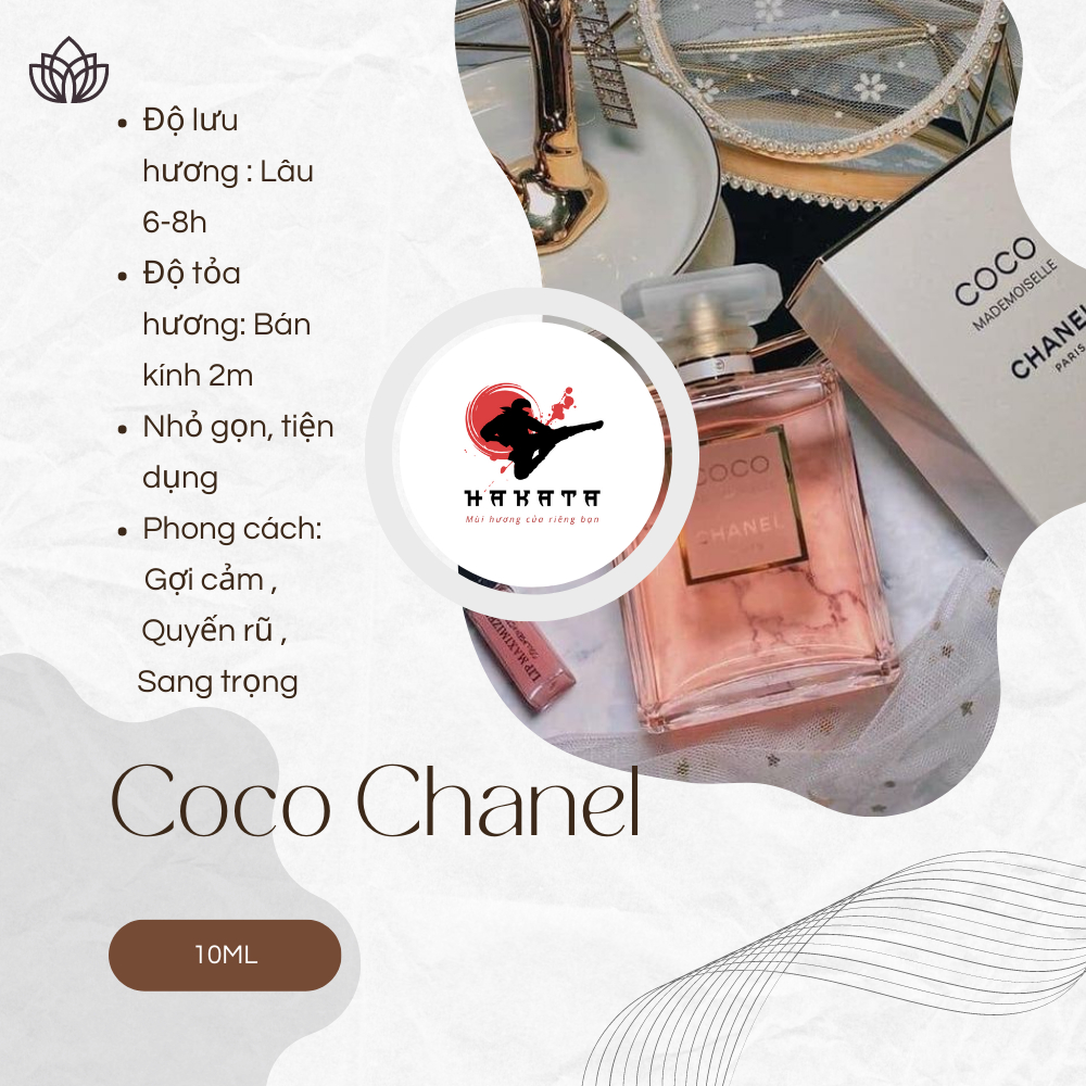 Nước hoa nữ Coco Chanel Mademoiselle dạng chiết 10ml quyến rũ, gợi cảm- Hakata Official | BigBuy360 - bigbuy360.vn