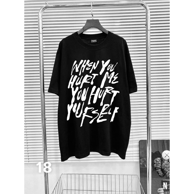 (Chuyên sỉ) Áo thun in kiểu chữ nhọn form rộng chất cotton H.N.M STORE