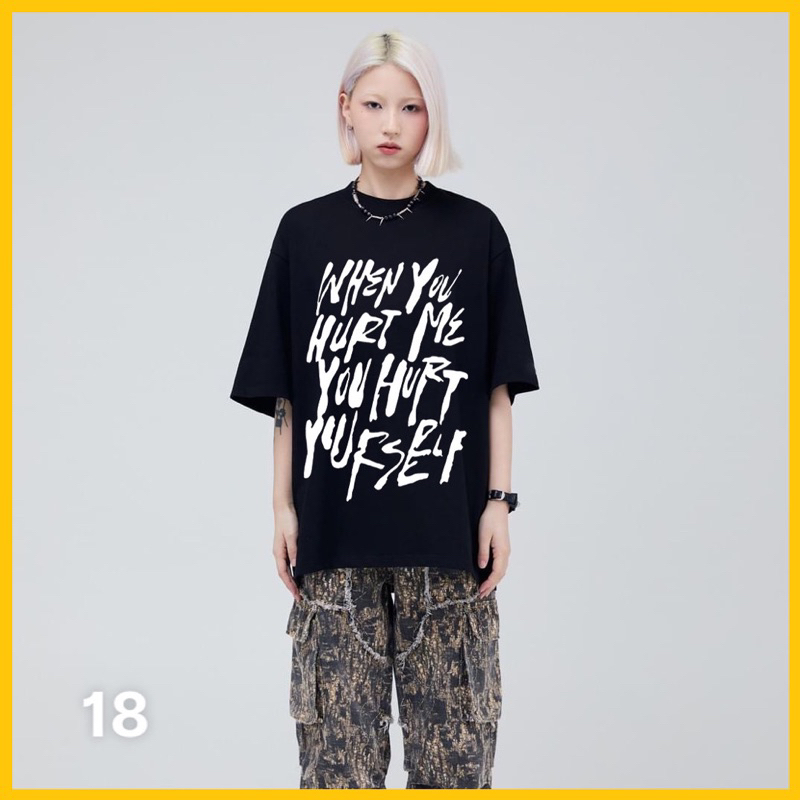 (Chuyên sỉ) Áo thun in kiểu chữ nhọn form rộng chất cotton H.N.M STORE