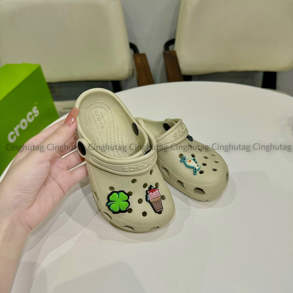 Dép trẻ em ,Dép trẻ em Crocs lỗi nhẹ đã sử lý hàng chính hãng  tặng kèm stiker - Cinghutag