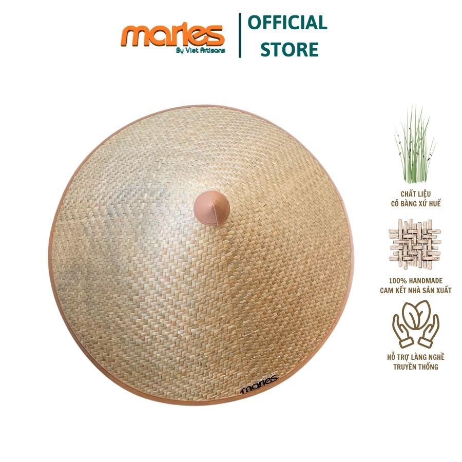 Nón Cỏ Bàng trơn 6 màu MARIES 16 vành đội nhẹ bền