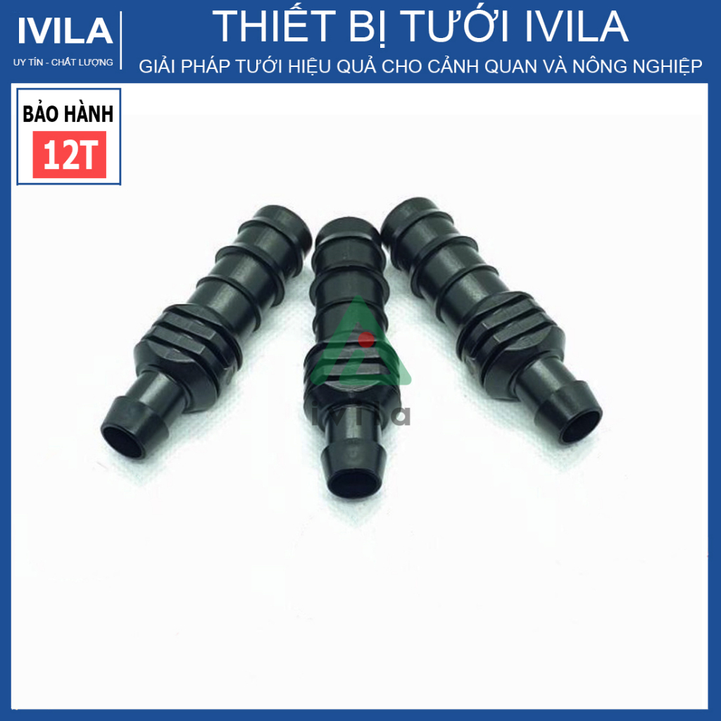 Khởi thủy LDPE 20mm kèm roong cao su - Chất liệu nhựa POM màu đen - Thiết bị kết nối ống PVC với LDPE 20mm - Bảo