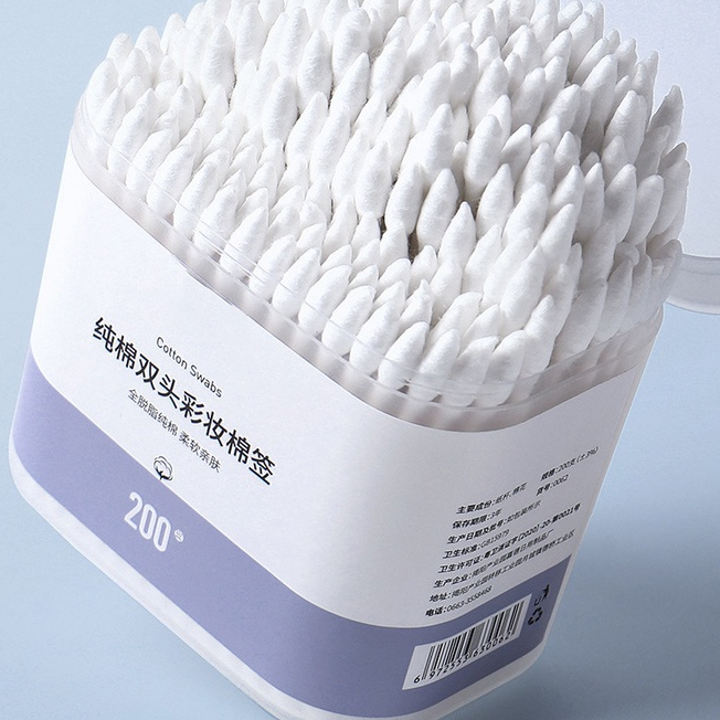 Hộp 200c tăm bông 2 đầu Cotton Swabs