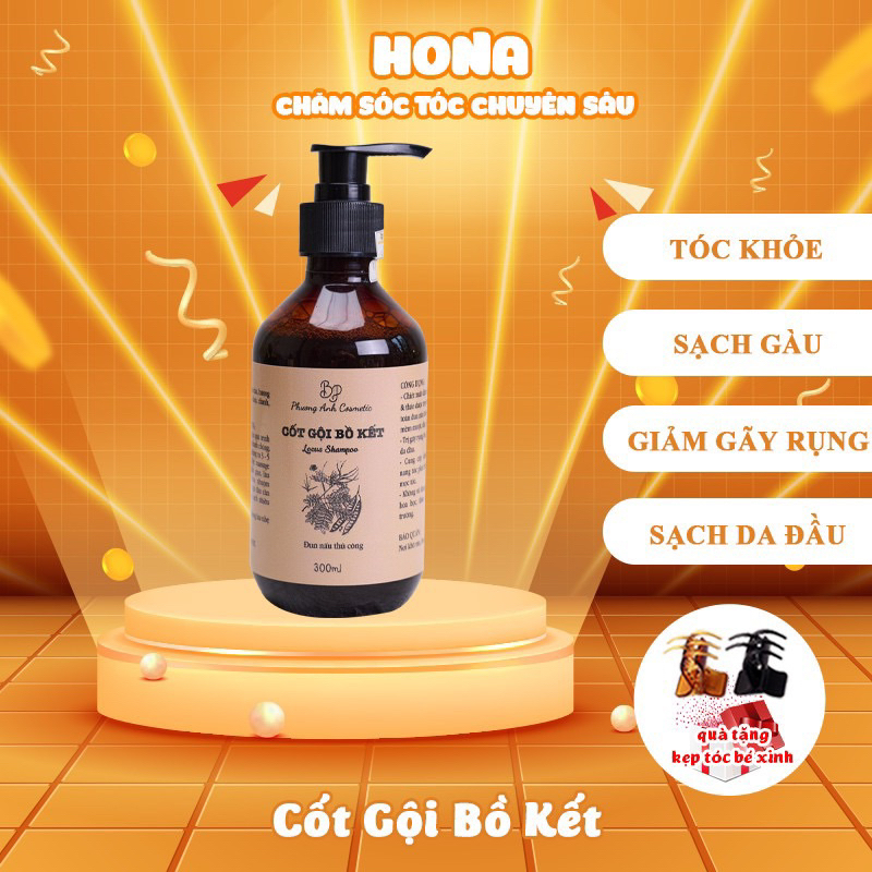 Dầu Gội Bồ Kết Thảo Dược PHƯƠNG ANH Nuôi Dưỡng Nang Tóc, Phục Hồi Hư Tổn