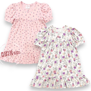 [9kg-22kg] Váy đầm cho bé gái tay bồng phồng cotton VNXK co giãn mặc nhà đi chơi hoa nhí ngựa pony 1 2 3 4 5 tuổi