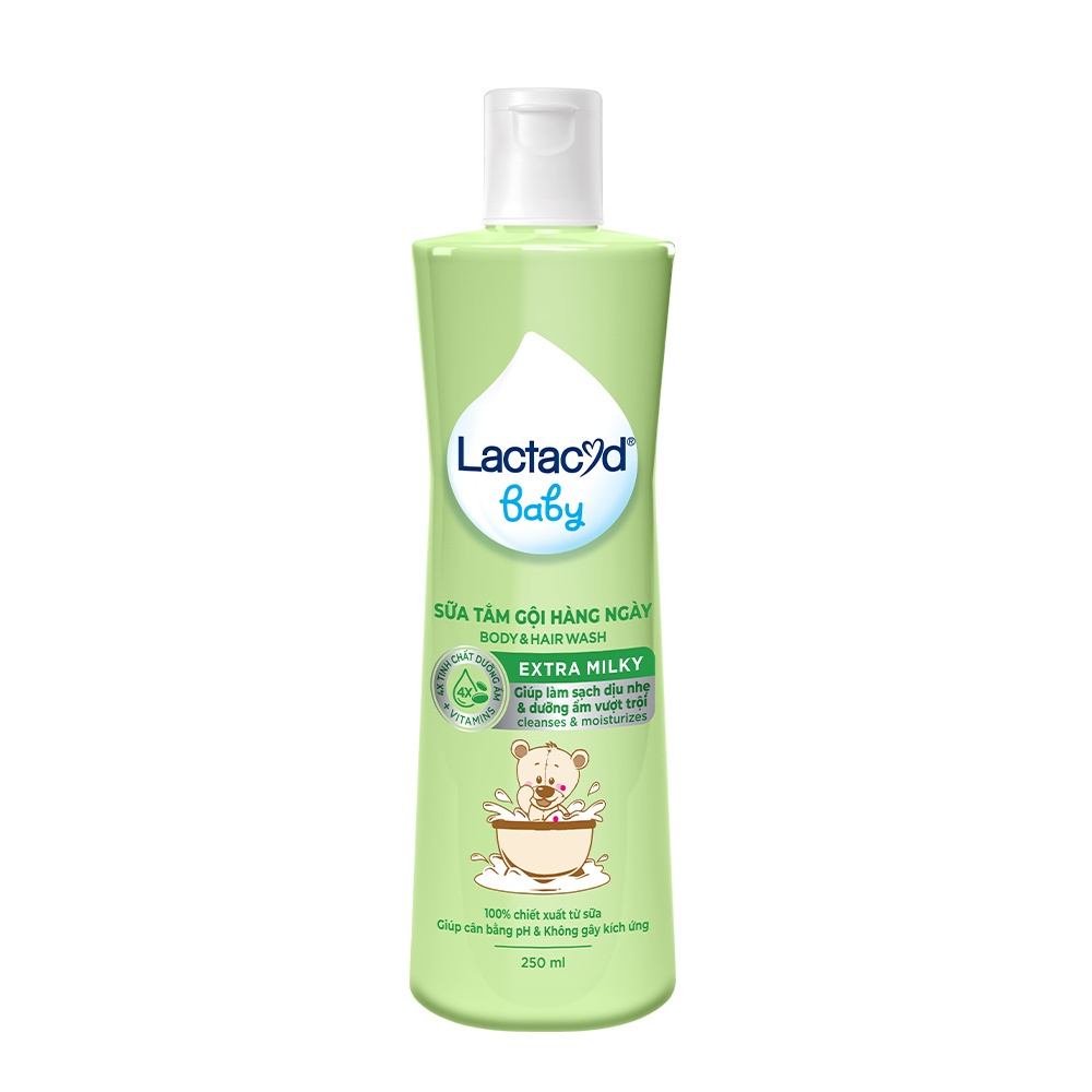 Sữa Tắm Gội Trẻ Em Lactacyd Milky Bảo Vệ, Nuôi Dưỡng Da và Tóc Bé Vượt Trội 250ml