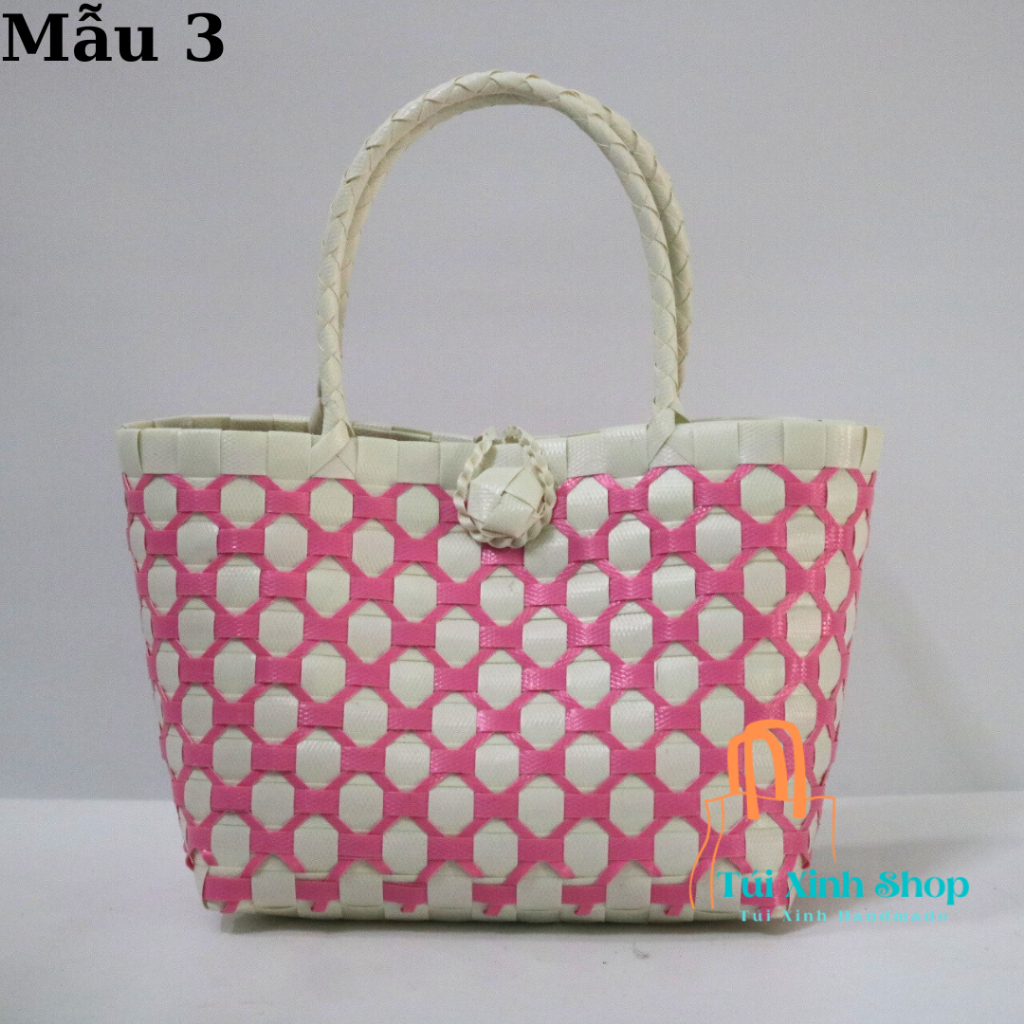 Túi Nhựa Handmade Hoạ tiết Mắt Cáo