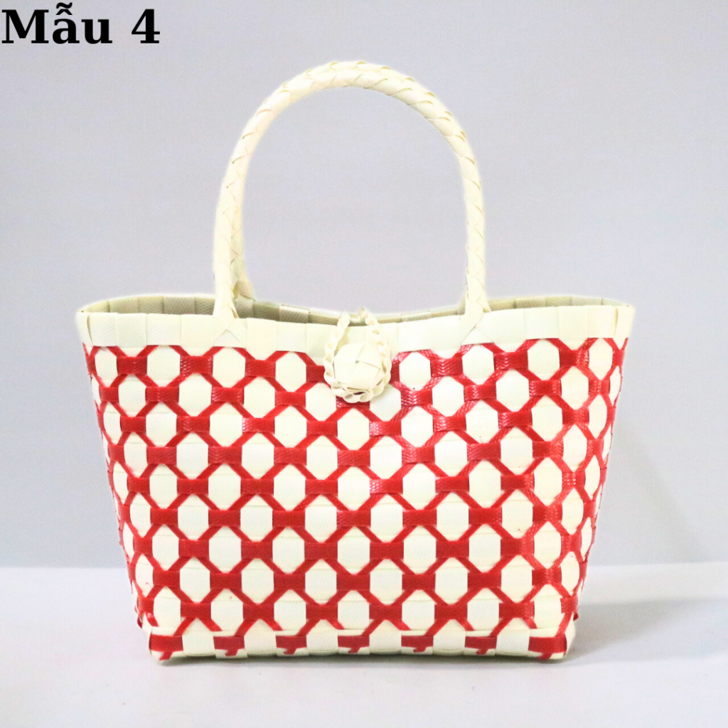 Túi Nhựa Handmade Hoạ tiết Mắt Cáo