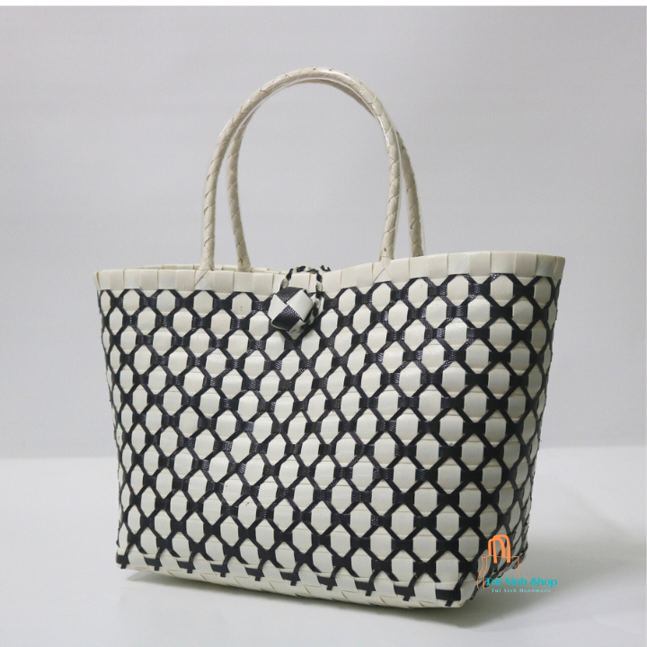 Túi Xách Handmade Hoạ Tiết Đen Trắng