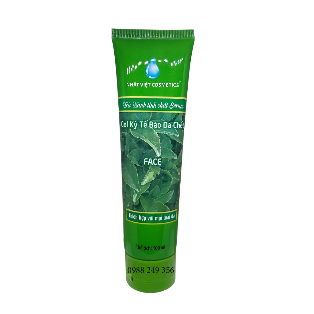 Gel Tẩy Kỳ Tế Bào Da Chết Dành Cho Da Mặt   Trà Xanh Tinh Chất Serum NHẬT VIỆT COSMETICS - 100ml