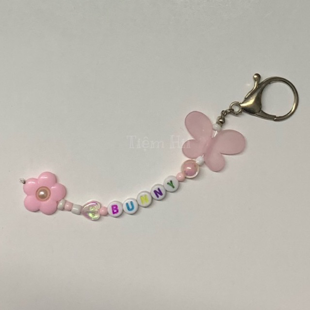 Móc khoá dây hạt cườm thiết kế theo yêu cầu / Tiệm Hii