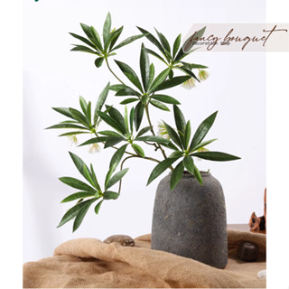 Cành ficus mô phỏng cây xanh phòng khách trong nhà hoa giả nghệ thuật trang trí phòng khách cao cấp hoa khô trang trí