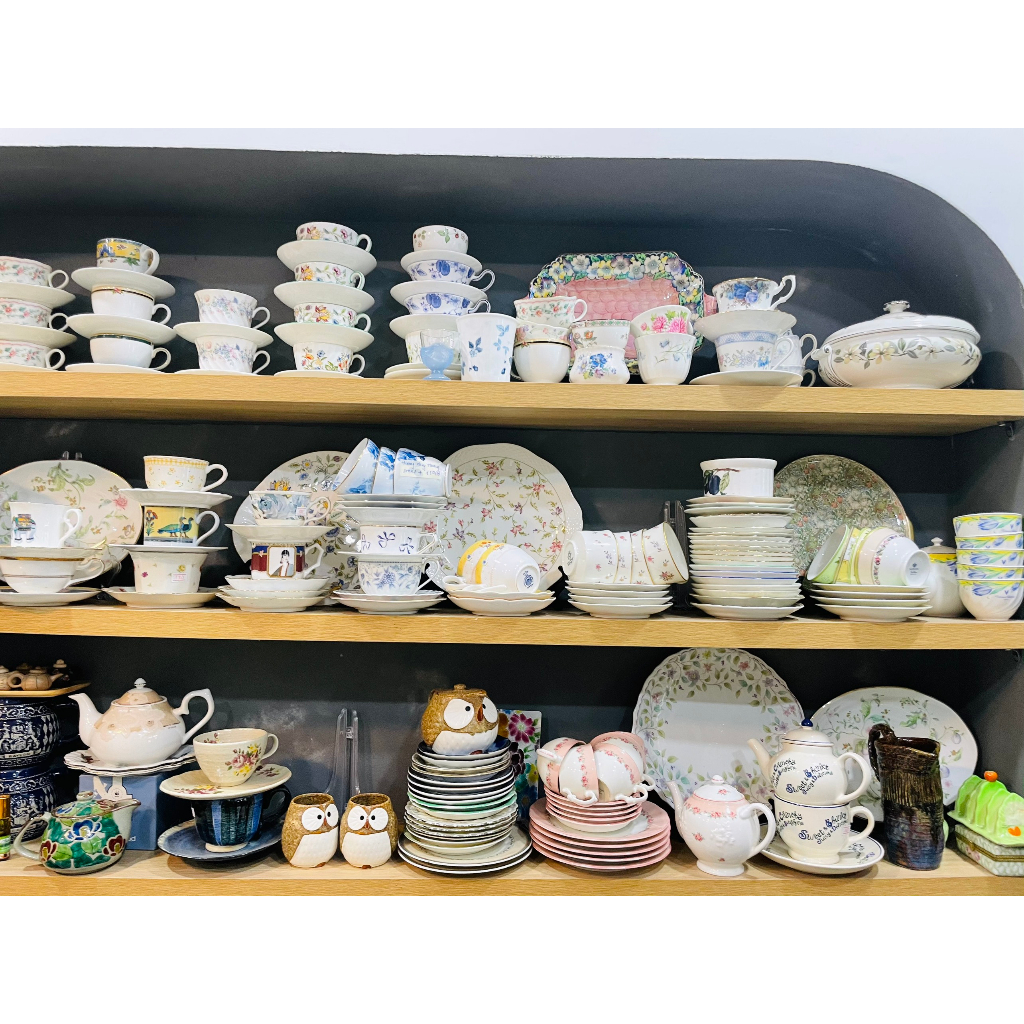Set tách trà sứ xương hoa phong cách Châu Âu gốm sứ Nhật