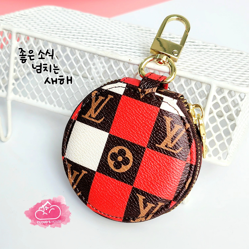 Bóp móc khóa LV da tròn