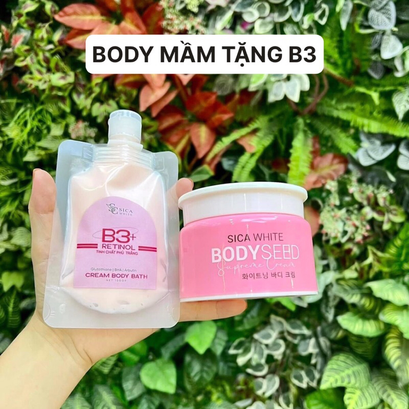 BODY MẦM SICA WHITE - BODY BHA 2% - COMBO DƯỠNG DA NGÀY ĐÊM - DƯỠNG TRẮNG MỊN MƯỚT DA