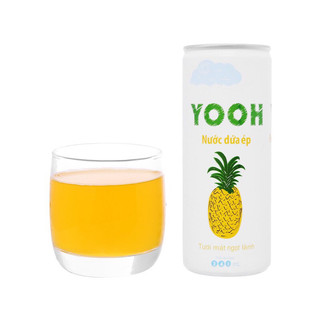 Nước ép dứa tươi trái cây tươi yooh lon 240ml lốc 6 lon siêu ngon