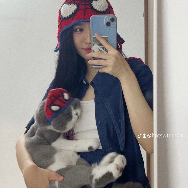 Mũ len Spiderman len Người Nhện Mayday đan len Handmade