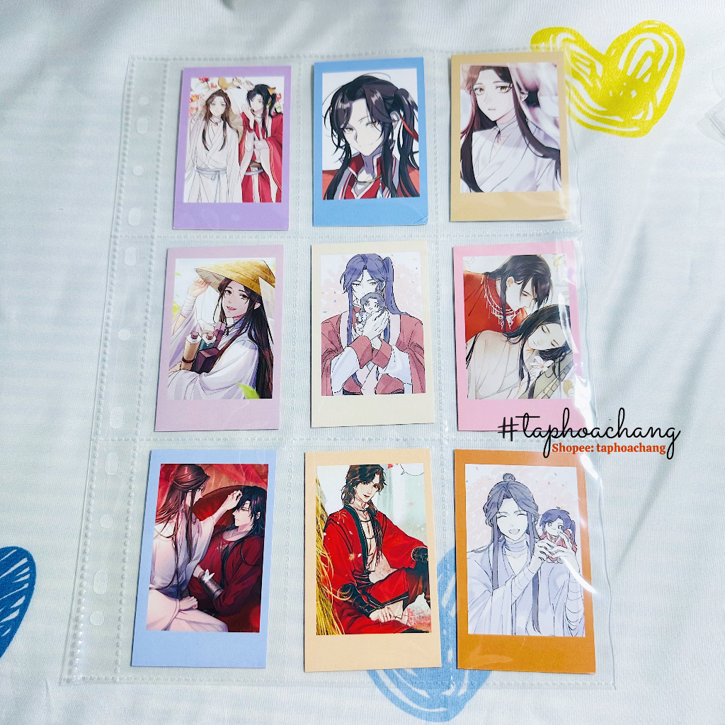 Sheet đựng postcard, card bo góc, card kpod, thẻ bài, ảnh, phụ kiện sách 9 ô - Trang sheet lưu trữ 9 ngăn