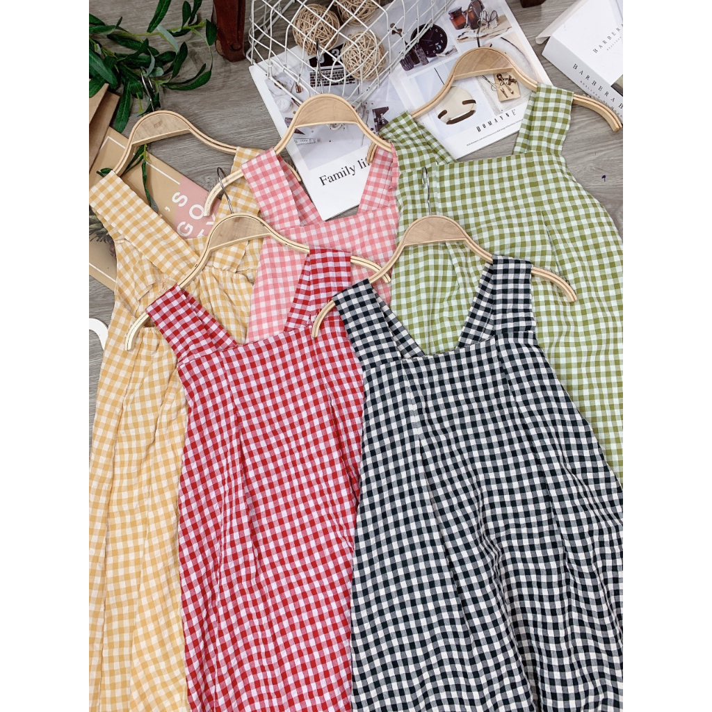 Đầm Kate Dáng Suông Thiết Kế Cổ Vuông Chéo Sau - Nhím Xù Shop