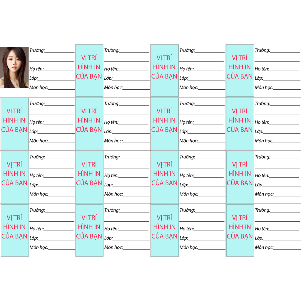 Set 16 nhãn vở in hình theo yêu cầu ITYC22 làm quà tặng lưu niệm cá nhân văn phòng in logo công ty sự kiện