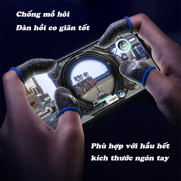Găng tay Bao tay chơi game mobile Freefire Liên quân PUBG thiết kế tiện lợi, cảm ứng nhạy, chống mồ hôi