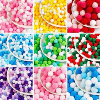 Hạt bông pom pom 60 viên mix màu trang trí