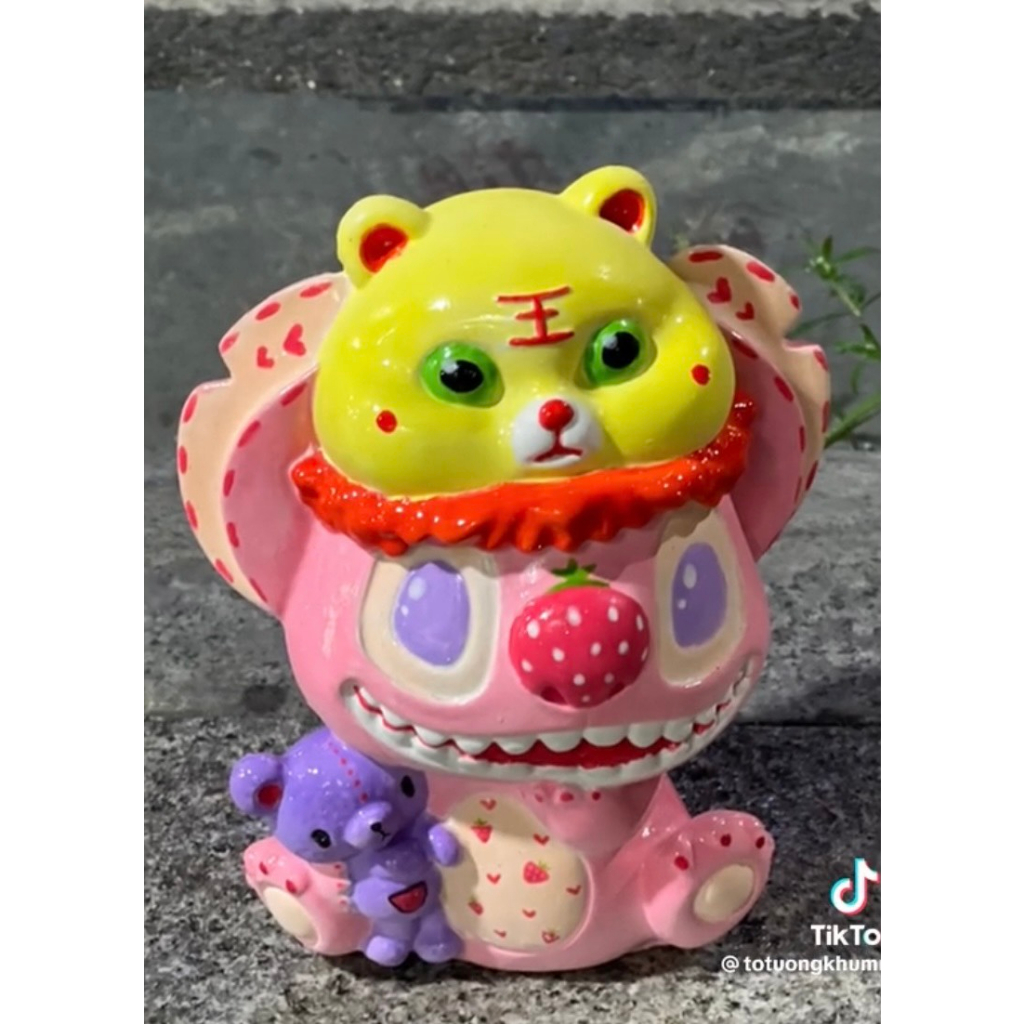 Tượng thạch cao tô màu gấu STITCH size lớn- Đồ chơi tô màu cho bé tặng kèm cọ và màu vẽ