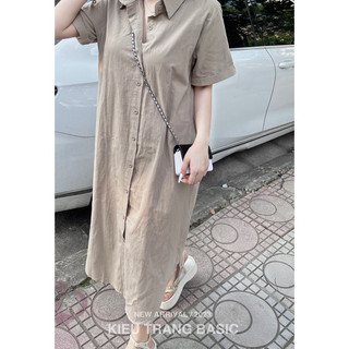 Váy Đũi Sơmi Xuông Kiều Trang Basic
