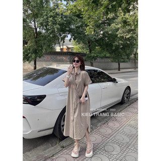 Váy Đũi Sơmi Xuông Kiều Trang Basic