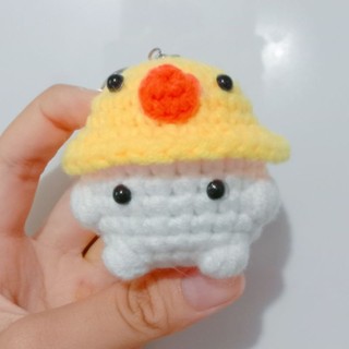 Móc khoá bé nấm len handmade