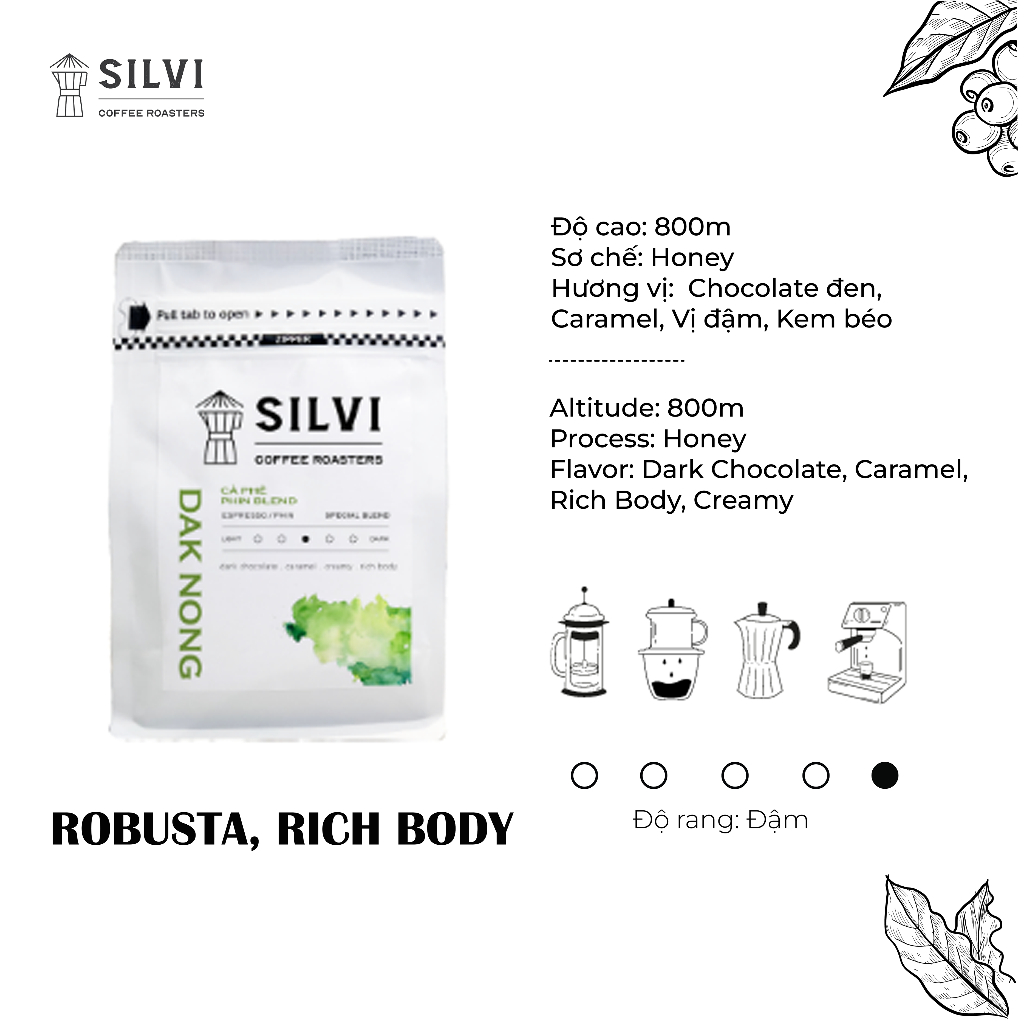 CÀ PHÊ PHA PHIN VIỆT NAM - SILVI VIETNAM PHIN BLEND