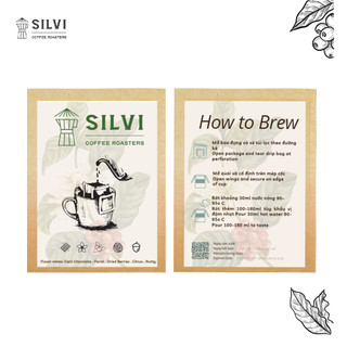 Hộp cà phê túi lọc, cà phê phin giấy silvi specialty coffee