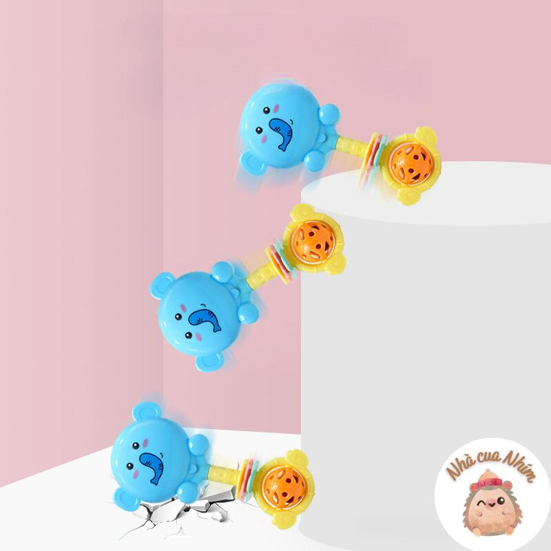 Bộ đồ chơi 7 món xúc xắc, lục lạc có chuông vui nhộn hình thú đáng yêu cho bé