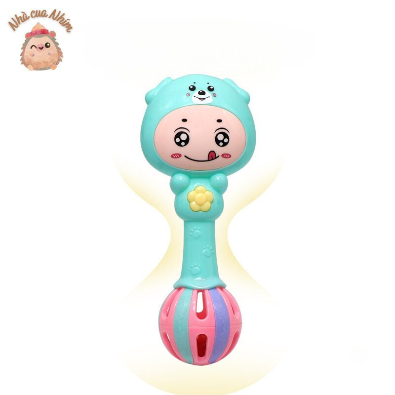 Bộ đồ chơi 7 món xúc xắc, lục lạc có chuông vui nhộn hình thú đáng yêu cho bé