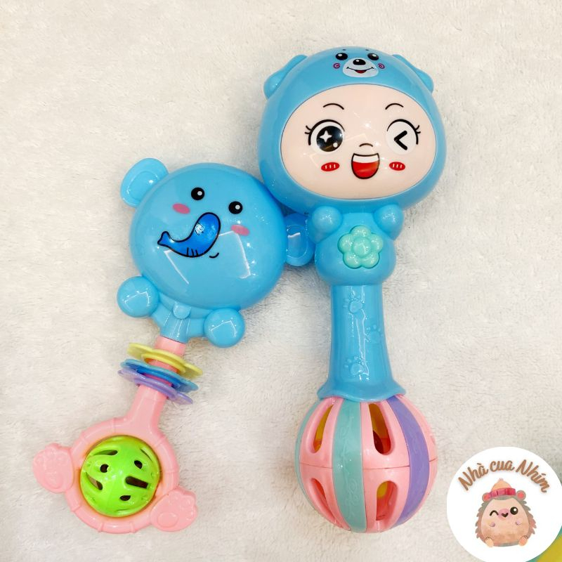 Bộ đồ chơi 7 món xúc xắc, lục lạc có chuông vui nhộn hình thú đáng yêu cho bé